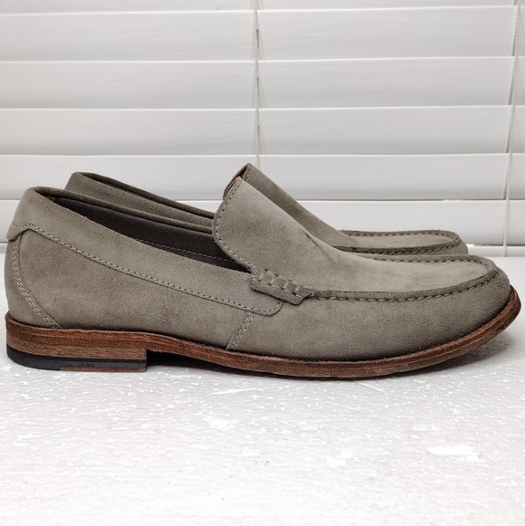 Clarks Men\'s Pace Barnes Sage Suede Leather Slip On Loafers main image 5